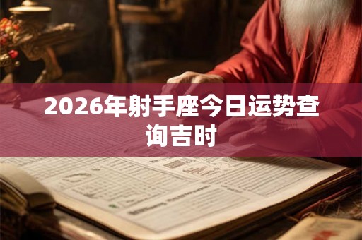 2026年射手座今日运势查询吉时