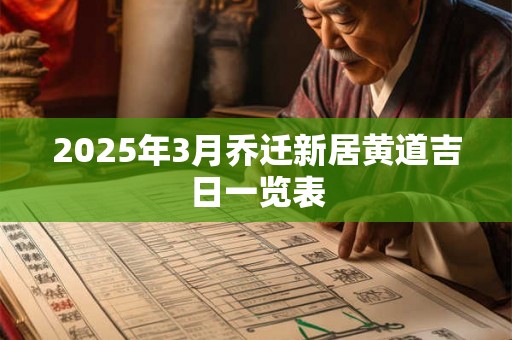详细阅读:2025年3月乔迁新居黄道吉日一览表 2025年3月乔迁新居黄道吉日一览表