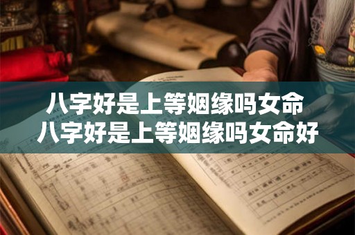 八字好是上等姻缘吗女命 八字好是上等姻缘吗女命好不好
