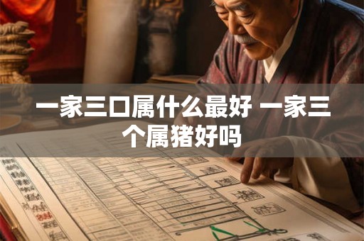 一家三口属什么最好 一家三个属猪好吗