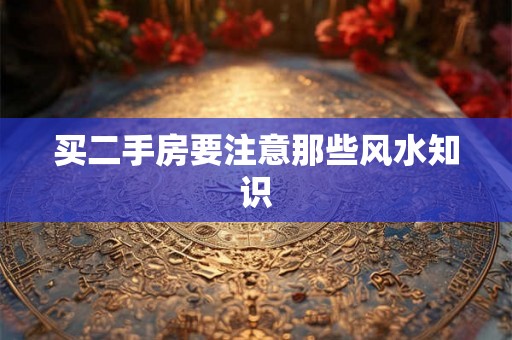 买二手房要注意那些风水知识 买二手房要注意那些风水知识