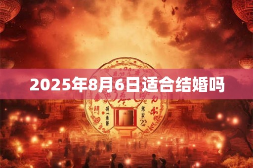 2025年8月6日适合结婚吗
