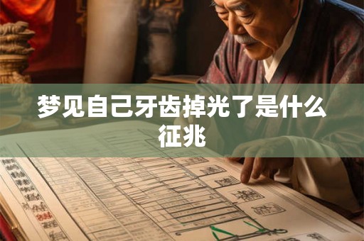 梦见自己牙齿掉光了是什么征兆 梦见自己牙齿掉光了是什么征兆