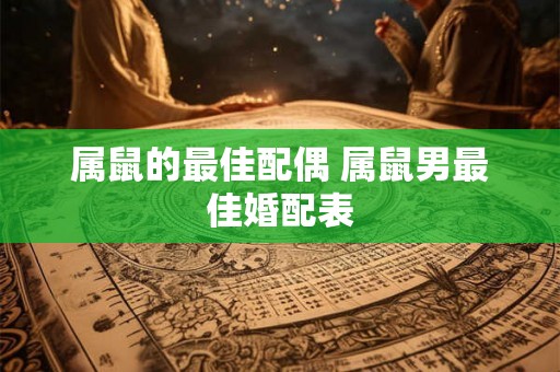 属鼠的最佳配偶 属鼠男最佳婚配表