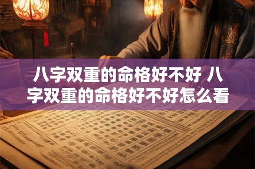 八字双重的命格好不好 八字双重的命格好不好怎么看