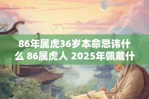 86年属虎36岁本命忌讳什么 86属虎人 2025年佩戴什么