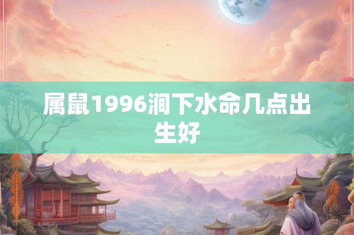 属鼠1996涧下水命几点出生好