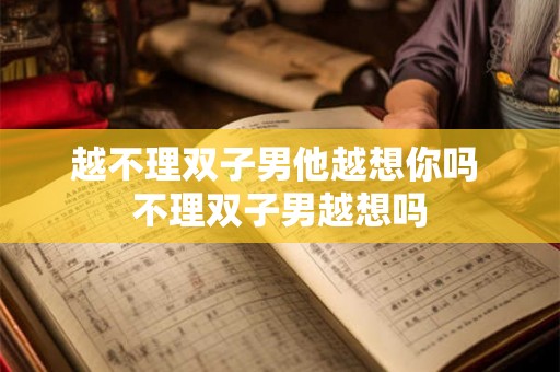 越不理双子男他越想你吗 不理双子男越想吗