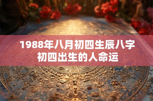 1988年八月初四生辰八字 初四出生的人命运 1988年八月初四生辰八字 初四出生的人命运