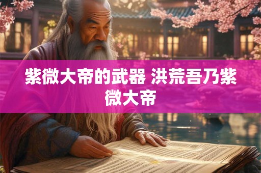 紫微大帝的武器 洪荒吾乃紫微大帝