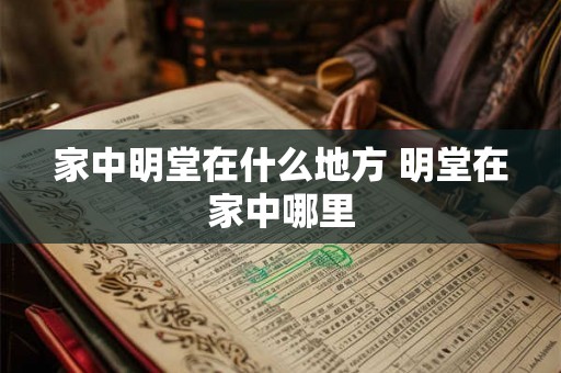 家中明堂在什么地方 明堂在家中哪里 家中明堂在什么地方 明堂在家中哪里