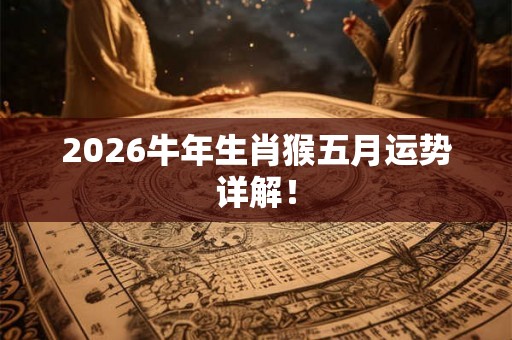 2026牛年生肖猴五月运势详解！