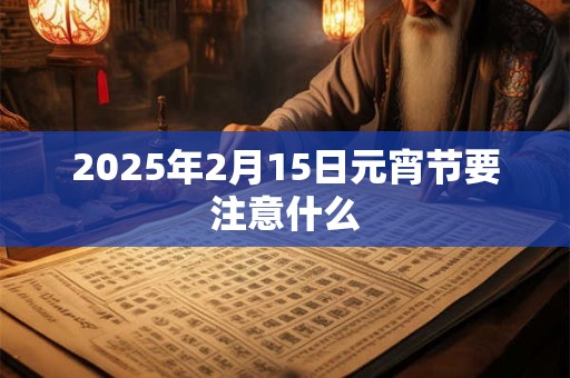 2025年2月15日元宵节要注意什么 2025年2月15日元宵节要注意什么