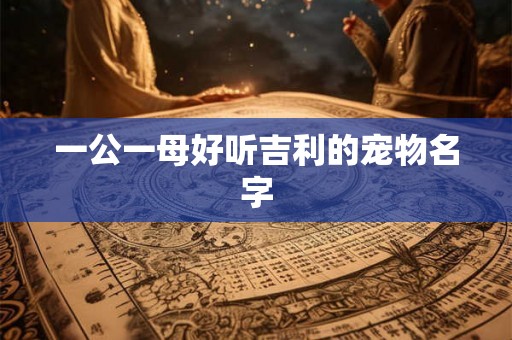 一公一母好听吉利的宠物名字 一公一母好听吉利的宠物名字