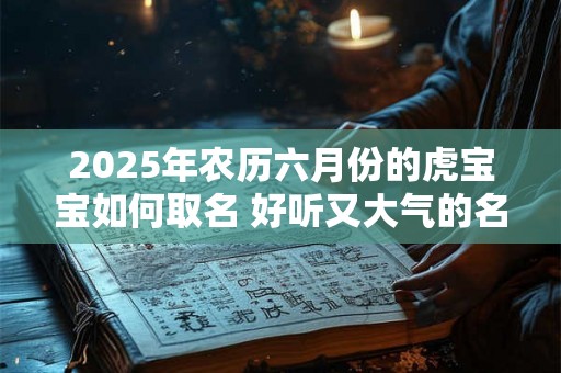 2025年农历六月份的虎宝宝如何取名 好听又大气的名字 2025年农历六月份的虎宝宝如何取名 好听又大气的名字