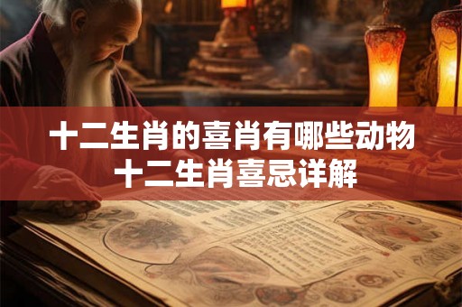十二生肖的喜肖有哪些动物 十二生肖喜忌详解 十二生肖的喜肖有哪些动物 十二生肖喜忌详解