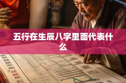 五行在生辰八字里面代表什么 五行在生辰八字里面代表什么