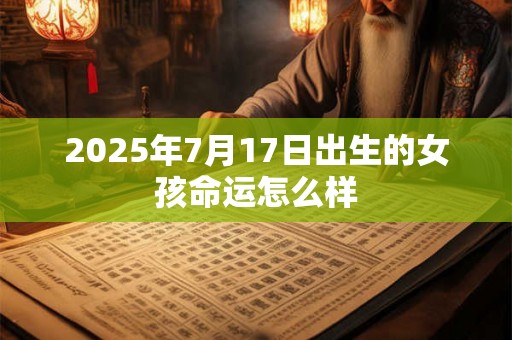 2025年7月17日出生的女孩命运怎么样 2025年7月17日出生的女孩命运怎么样