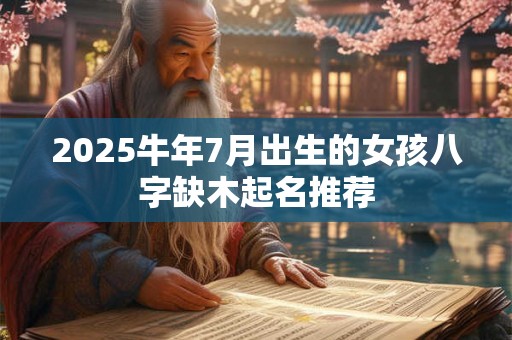 2025牛年7月出生的女孩八字缺木起名推荐 2025牛年7月出生的女孩八字缺木起名推荐