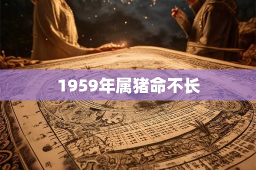 1959年属猪命不长