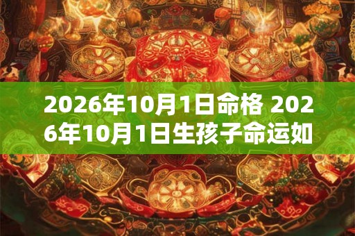 2026年10月1日命格 2026年10月1日生孩子命运如何