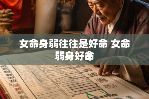 女命身弱往往是好命 女命弱身好命 女命身弱往往是好命 女命弱身好命