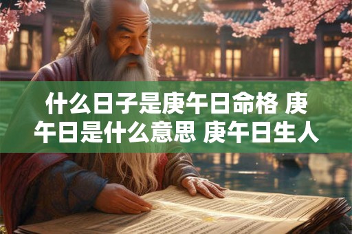 什么日子是庚午日命格 庚午日是什么意思 庚午日生人性格 什么日子是庚午日命格 庚午日是什么意思 庚午日生人性格