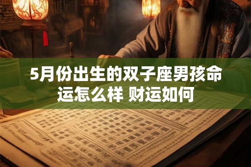 5月份出生的双子座男孩命运怎么样 财运如何 5月份出生的双子座男孩命运怎么样 财运如何