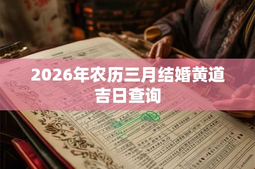 2026年农历三月结婚黄道吉日查询