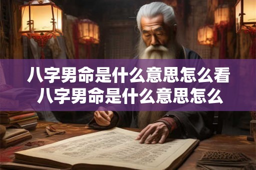八字男命是什么意思怎么看 八字男命是什么意思怎么看婚姻状况 八字男命是什么意思怎么看 八字男命是什么意思怎么看婚姻状况