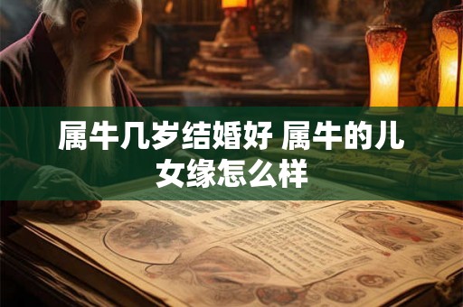 属牛几岁结婚好 属牛的儿女缘怎么样 属牛几岁结婚好 属牛的儿女缘怎么样