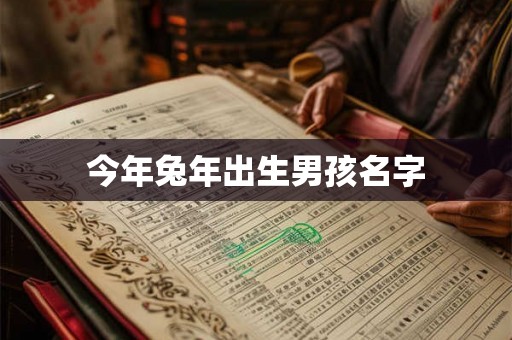 今年兔年出生男孩名字