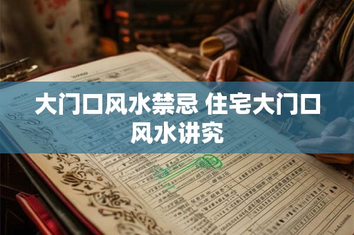 大门口风水禁忌 住宅大门口风水讲究