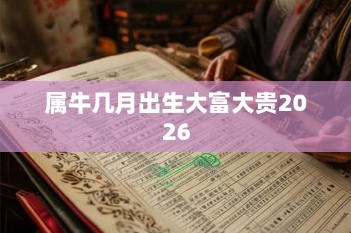 属牛几月出生大富大贵2026 属牛几月出生大富大贵2026