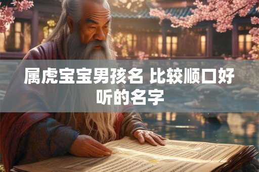 属虎宝宝男孩名 比较顺口好听的名字 属虎宝宝男孩名 比较顺口好听的名字