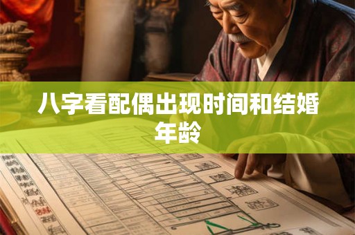 八字看配偶出现时间和结婚年龄 八字看配偶出现时间和结婚年龄