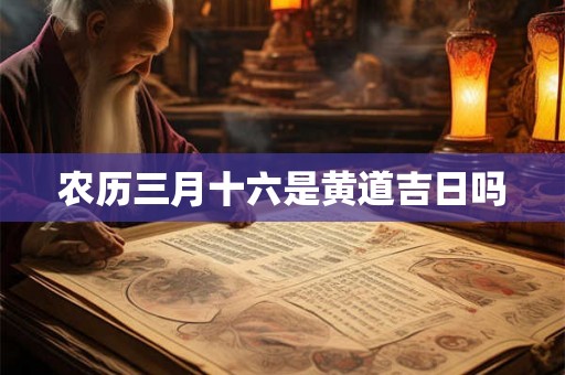农历三月十六是黄道吉日吗