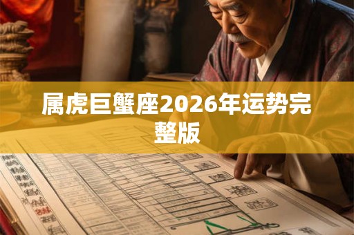 属虎巨蟹座2026年运势完整版