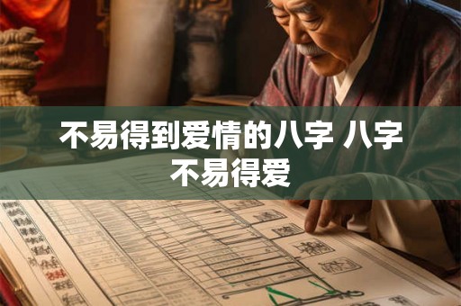 不易得到爱情的八字 八字不易得爱