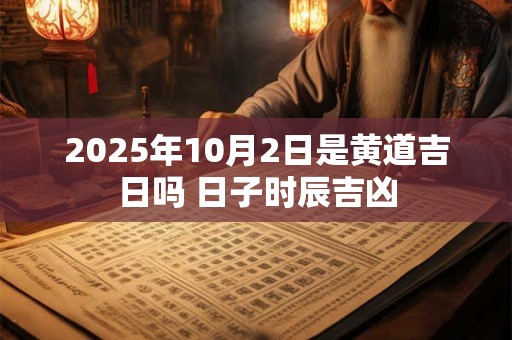 2025年10月2日是黄道吉日吗 日子时辰吉凶 2025年10月2日是黄道吉日吗 日子时辰吉凶