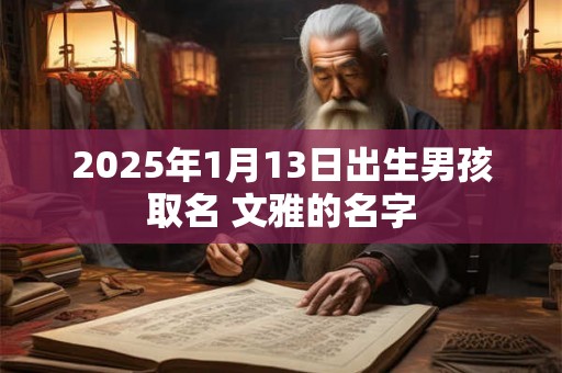 2025年1月13日出生男孩取名 文雅的名字
