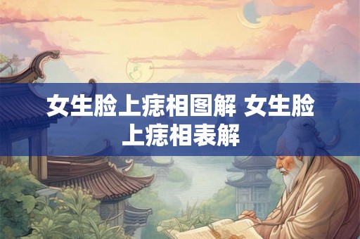 女生脸上痣相图解 女生脸上痣相表解