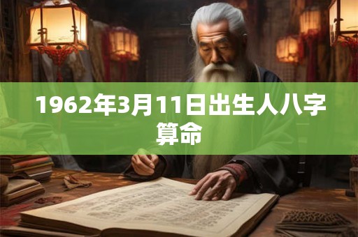 1962年3月11日出生人八字算命
