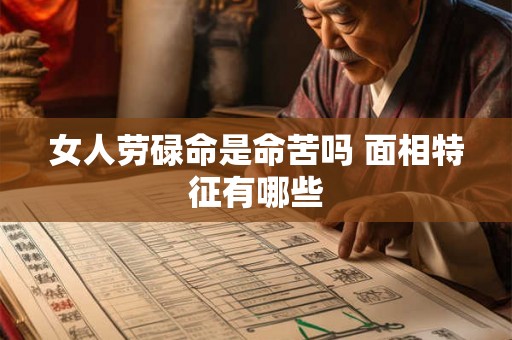 女人劳碌命是命苦吗 面相特征有哪些