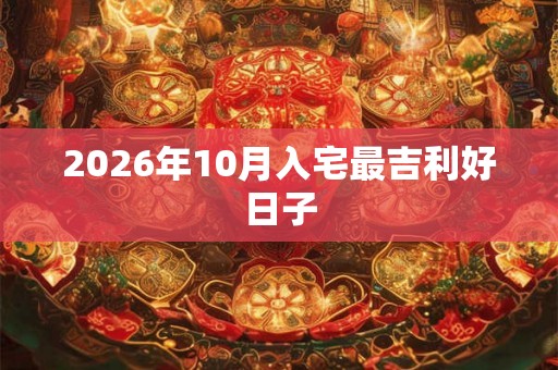 2026年10月入宅最吉利好日子 2026年10月入宅最吉利好日子