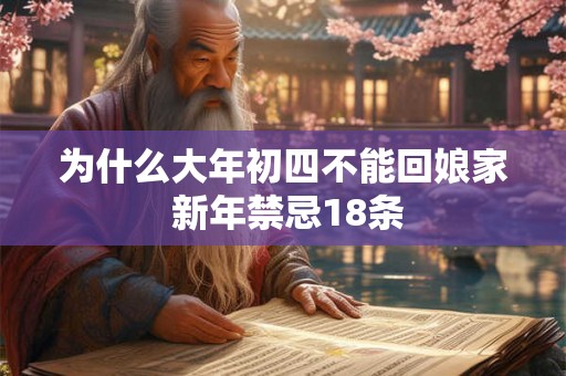 为什么大年初四不能回娘家 新年禁忌18条 为什么大年初四不能回娘家 新年禁忌18条