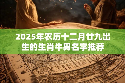 2025年农历十二月廿九出生的生肖牛男名字推荐 2025年农历十二月廿九出生的生肖牛男名字推荐