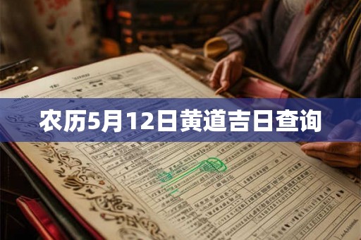 农历5月12日黄道吉日查询 农历5月12日黄道吉日查询