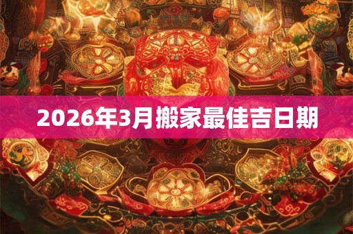 2026年3月搬家最佳吉日期 2026年3月搬家最佳吉日期