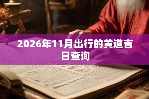 2026年11月出行的黄道吉日查询 2026年11月出行的黄道吉日查询